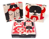 Image of FaceMaker Wooden Toy 25 Rubberwood Blocks