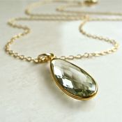 Image of rialta necklace with green amethyst
