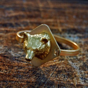 Image of Gold Bear Bracelet 