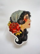 Image of CIRCUS GYPSY TATTOO STYLE BROOCH