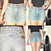 Image of Genuine vintage wrangler high waisted shorts,distressed and studded