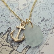 Image of Anchor Sea Glass Pendant