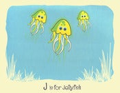 Image of J is for Jellyfish Alphabet Print