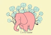 Image of E is for Elephant Alphabet Print