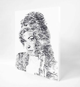 Image of AMY WINEHOUSE TYPOGRAPHY CANVAS WRAP 16 x 24