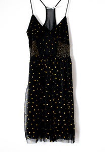 Black Sparkling Slip Dress