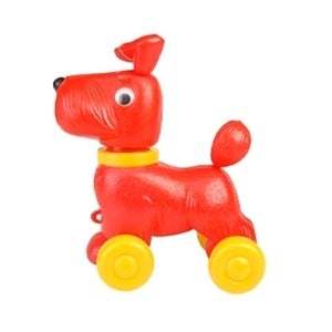 Image of Pull Along Puppy Red
