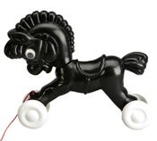 Image of Pull Along Horse Black