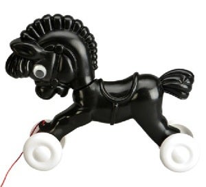 Image of Pull Along Horse Black