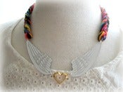 Image of Colorful Braid with Mirrored Wing Centrepiece 