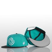Image of C Symbol Snapback - Aqua/Black