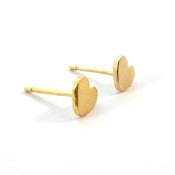 Image of heart earrings, vermeil coming soon