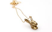 Image of Golden Rabbit Head Pendant 