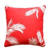 Image of Small Cushion Cover-GREVILLEA IN RED
