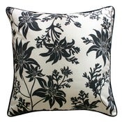 Image of Medium Cushion Cover-FLANNEL FLOWER IN CHARCOAL