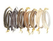 Image of Anne Leather Bracelet - Nuetrals