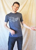 Image of Men's Blue Tee w/ Grey Logo