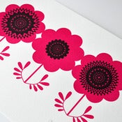 Image of Red Anemones - Hand Pulled, Signed, Gocco Screen Print