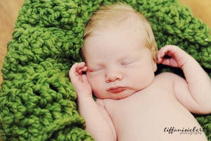 Image of Mini Chunky Blanket in Grass (can customize)