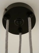 Image of ceiling rose | multiple outlet | black
