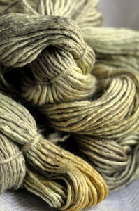 Image of sage nomads. gliding yarn. merino/silk worsted weight.