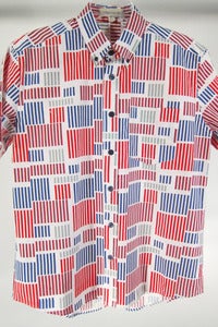 Cotton Printed Stripe Blue by Loden Dager