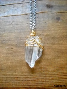 Image of Raw Rock Crytal Necklace