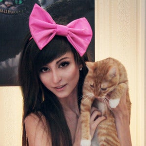 Image of Medium Bubble Gum Pink PVC Hair Bow