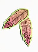 Image of Spring Fever Feathers, Leather Earrings