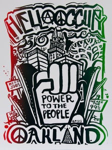 Image of Hella Occupy "Power to the People" Silk Screened Poster