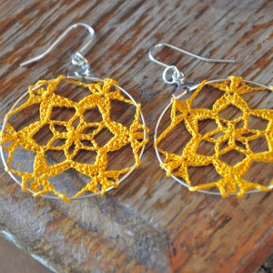 Image of Delicate Lace Hoop Earrings