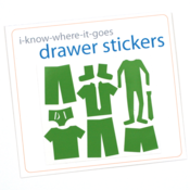 Image of Drawer Organizer Stickers - Boys
