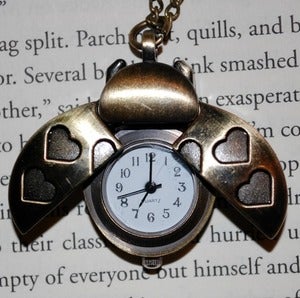 Image of Winged Ladybug Watch Necklace