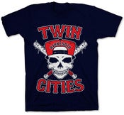 Image of SNAPBACK SKULL -- (Navy/Red)