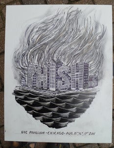 Image of Phish Chicago UIC scratchboard