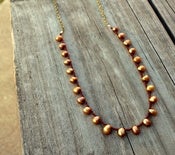 Image of Bronzed Pearl Drops Necklace