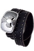 Image of Bling Cross leather Belt