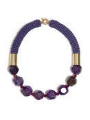 Image of Amazing Purple Agate Faceted Stone Neckpiece