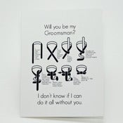 Image of "Bow Tie Directions" Will You Be My Groomsman cards