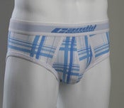 Image of Blue Plaid - Low Rise Brief