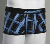 Image of Black and Blue Plaid - Low Rise Trunk