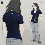 Image of PIN . navy blue . yellow