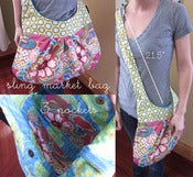 Image of SLING gathered market bag {pick your fabric}