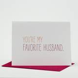 Image of "You Are My Favorite Husband" Card