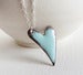 Image of Robin's Egg Blue Enamel Heart Sterling Silver Necklace