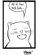 Image of "Troll fats" hand-drawn comic panel