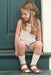 Image of Eyelet Bib Dress - Tea Stain