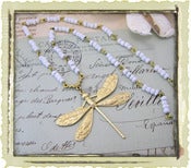 Jewelry: "White Rosary Dragonfly"
