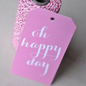 Image of Oh Happy Day Gift Tags - Pink