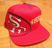 Image of VINTAGE SAN FRANCISCO 49ERS EASTPORT STARTER BIG LOGO SNAPBACK HAT CAP